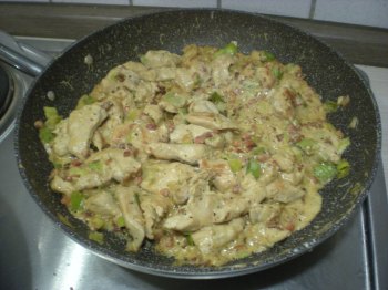Chicken, bacon and leek