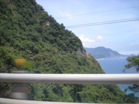 Driving along Taiwan's east coast